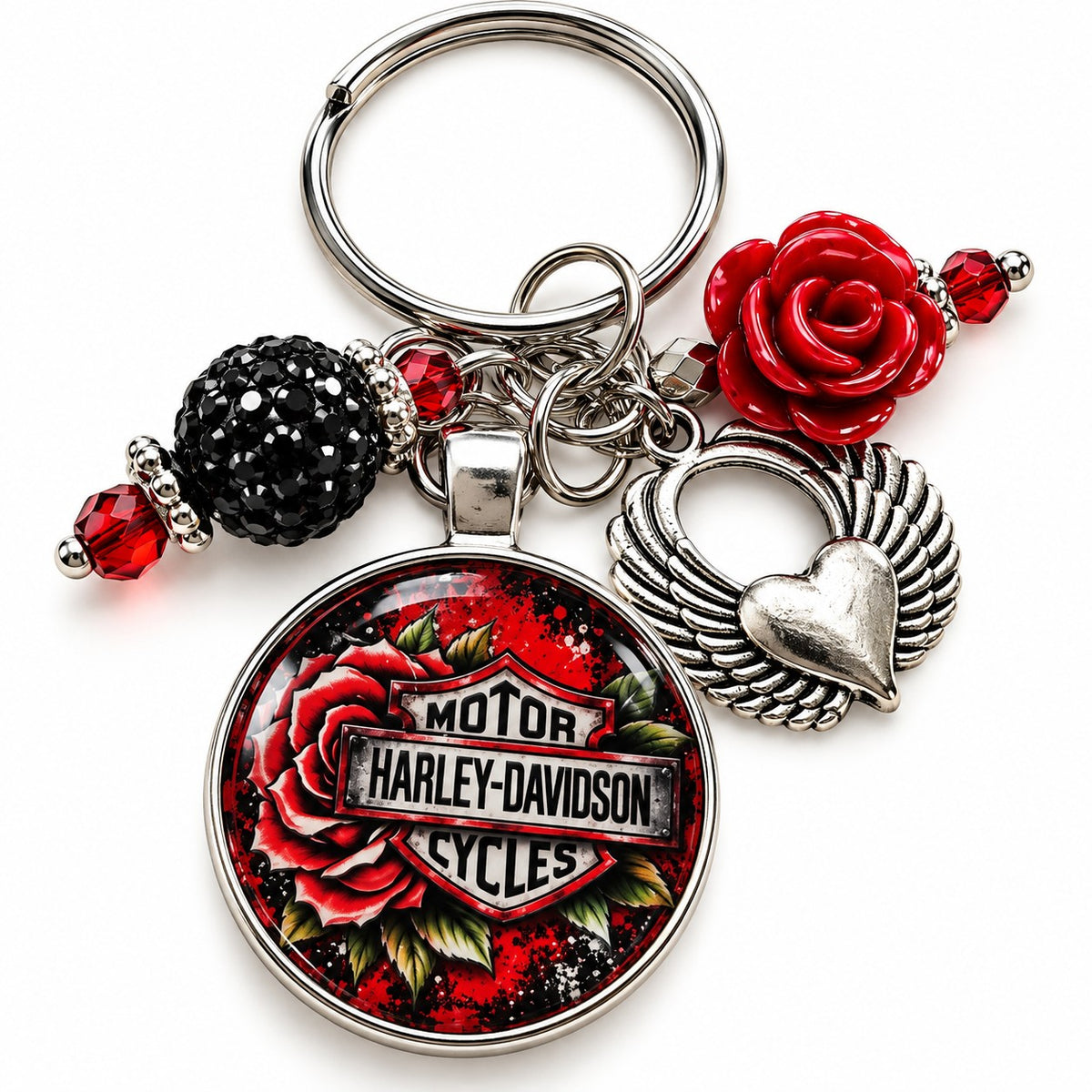 Harley Rose Keychain