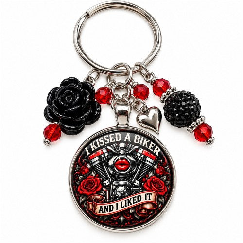 I Kissed a Biker and I Liked It Keychain