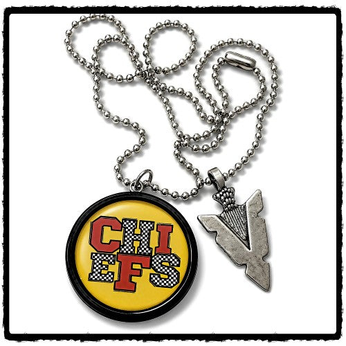 Chiefs Arrowhead Wood Pendant Necklace