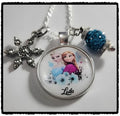 Personalized Frozen Anna and Elsa Necklace