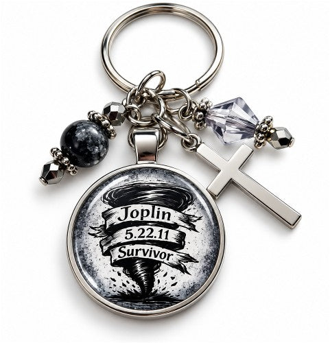Joplin Tornado 5.22.11 Survivor Keychain