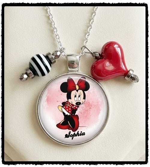 Personalized Minnie Mouse Necklace