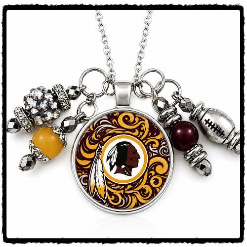 Washington Redskins Old Logo Swirl Necklace